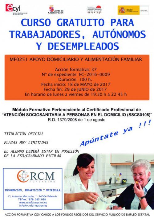 MF0251 APOYO DOMICILIARIO Y ALIMENTACIÓN FAMILIAR RCM A4