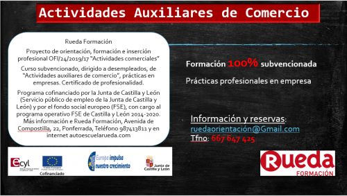 Acciones formativas subvencionadas, cursos