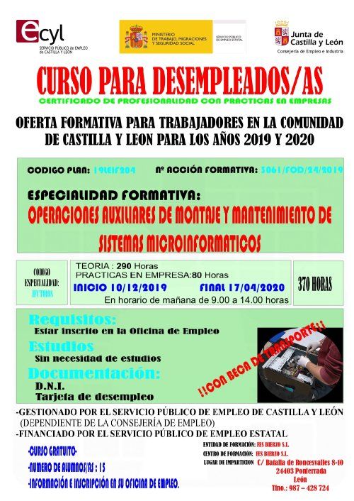 FES CARTEL CURSO INFORMATICA FOD 2019 NUEVO FES CARTEL CURSO INFORMATICA FOD 2019 NUEVO