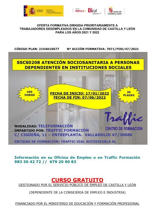 Acciones formativas subvencionadas, cursos