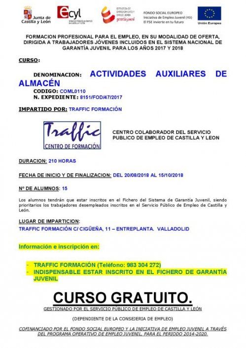 ACTIVIDADES AUXILIARES DE ALMACEN 2 8151 FOD 47 2017 ACTIVIDADES AUXILIARES DE ALMACEN 2 8151 FOD 47 2017