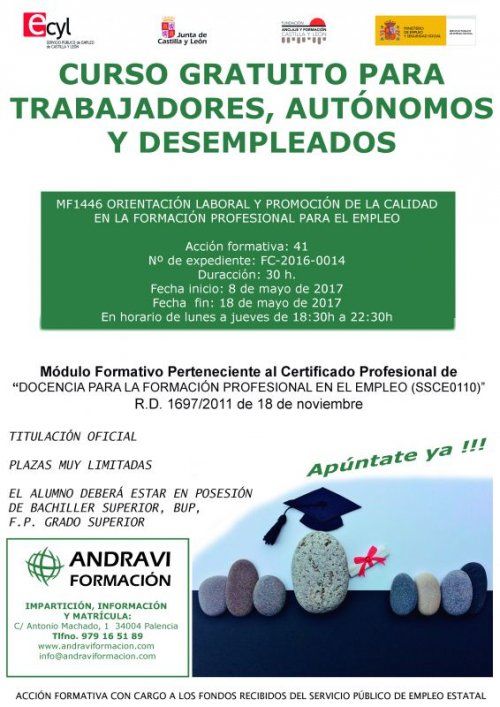 MF1446 ORIENTACIÓN LABORAL Y PROMOCIÓN DE LA CALIDAD A4 MF1446 ORIENTACIÓN LABORAL Y PROMOCIÓN DE LA CALIDAD A4